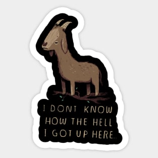 the mystery of tree climbing goats Sticker